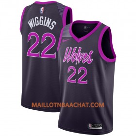 Maillot NBA Minnesota Timberwolves Andrew Wiggins 22 2018-19 Nike City Edition Violet Swingman - Homme